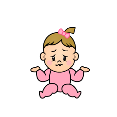 困る女の子赤ちゃん