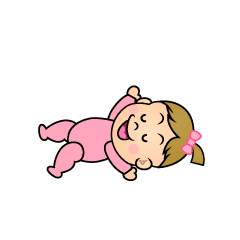 リラックスした女の子赤ちゃん