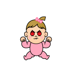 燃える女の子赤ちゃん