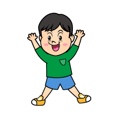 驚く男の子