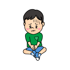 落ち込む男の子