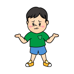 困る男の子