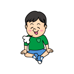 リラックスした男の子