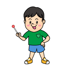 説明する男の子