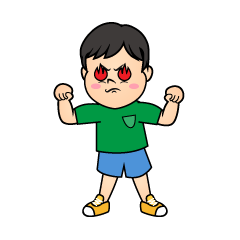 燃える男の子