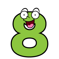 驚く8数字