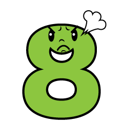 怒る8数字