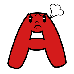 怒るA