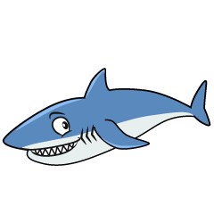 かわいい困るサメのイラスト素材 Illustcute
