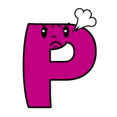 怒るP