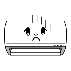 お辞儀するエアコン