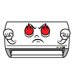 燃えるエアコン
