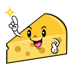 指差しするチーズ