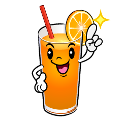 Pointing Orange Juice