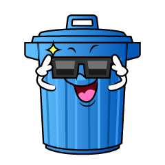 サングラスのゴミ箱