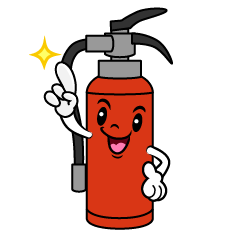 指差しする消火器