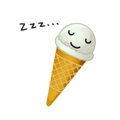 寝るアイスクリーム