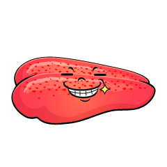 ニヤリとする明太子
