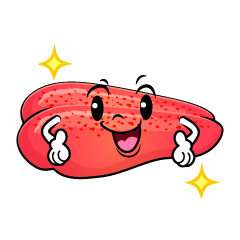 ポーズする明太子