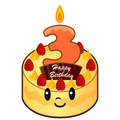 ３歳の誕生日ケーキ