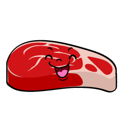 笑顔の牛肉
