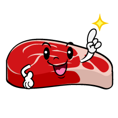 指差しする牛肉