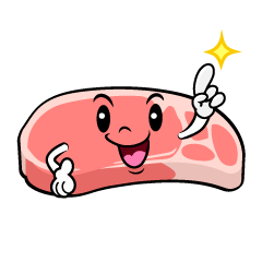 指差しする豚肉