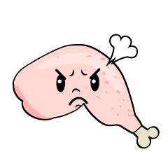 怒る鶏肉