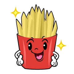 ポーズするフライドポテト