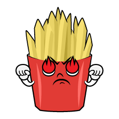 燃えるフライドポテト