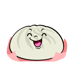 笑顔の肉まん