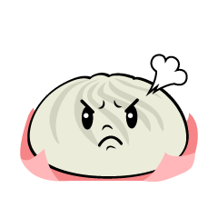 怒る肉まん