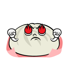 燃える肉まん