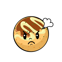 怒るたこ焼き