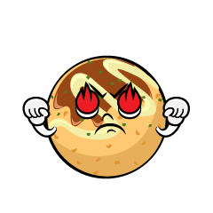 燃えるたこ焼き