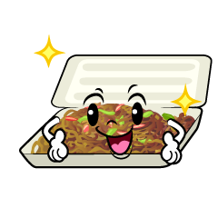 ポーズする焼きそば