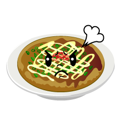 怒るお好み焼き
