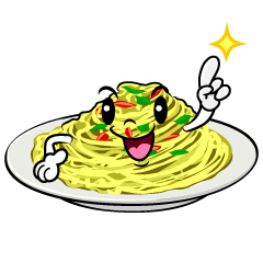 指差しするパスタ