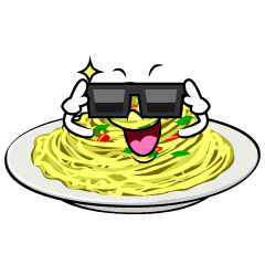 サングラスのパスタ