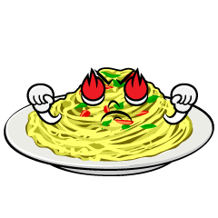 燃えるパスタ