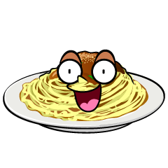 驚くスパゲッティ