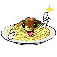 指差しするスパゲッティ