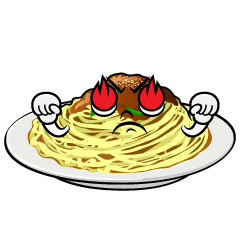 燃えるスパゲッティ