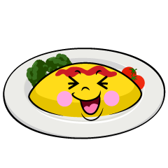 笑うオムライス