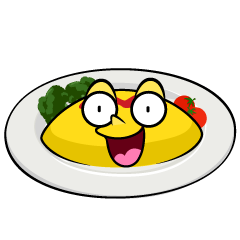 驚くオムライス