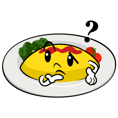 考えるオムライス