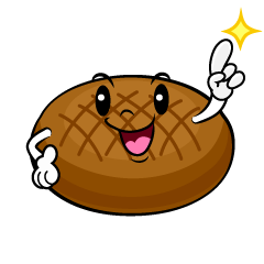指差しするハンバーグ