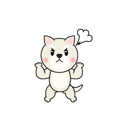 怒る白犬