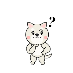 考える白犬
