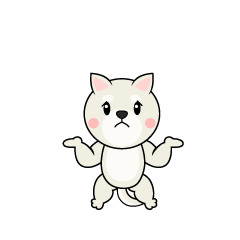 困る白犬